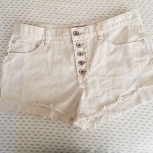 Free people white denim shorts